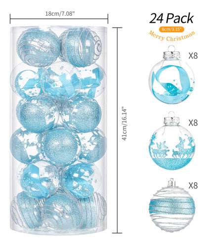 Meloki Christmas Ball Ornaments 24 Carat, Set of A 2