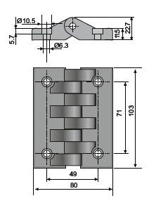 Bisagras Plásticas Para Puerta 80x100 Reforzada Marca Piaz 1