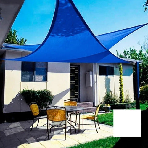 Tecsys Toldo Vela Sombra Y Granizo 3*4*3 Triangulo Azul Doble Tela 1