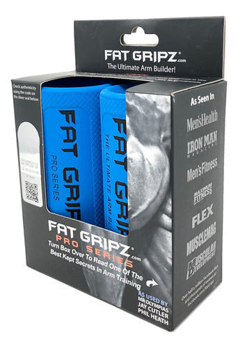 Agarre Mancuerna Barra Gimnasio Fat Gripz Pro 5.7cm Azul 0