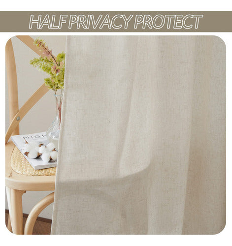 Ryb Home Transparent Linen Blend Curtains 4