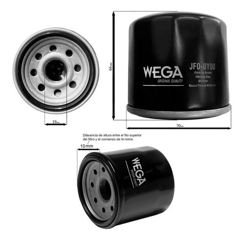 Wega Oil Filter for Yamaha MT 03 07 09 Tracer - Motostock 3