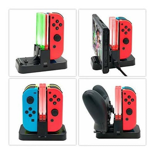Charging Dock Station for Pro Controller/Joy-Cons by Fyoung - Black 1