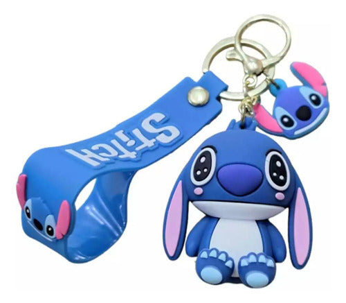 Generic Stitch Shaped Rubber Keychain 0