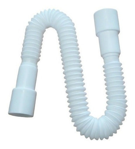 Extensible Corrugated PVC White for Lavatory 40-50 mm 1