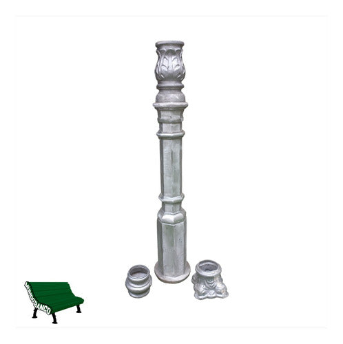 Kit Para Columna Galería Pergola Alero 3 Pulgadas Extra Alto 0