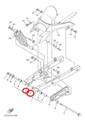 Reten De Horquillon Yamaha Fz16 Cod. 93109-18020 1