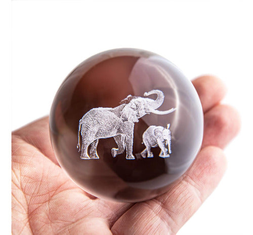 Hdcrystalgifts 3D Laser Elephant Crystal Paperweight - 58mm 1