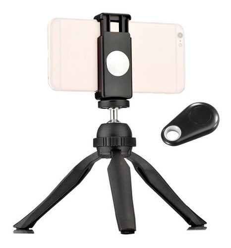 Amitosai Tripod Kit for Product Photography 13 cm + Cell Adapter + Bluetooth Remote L9 4