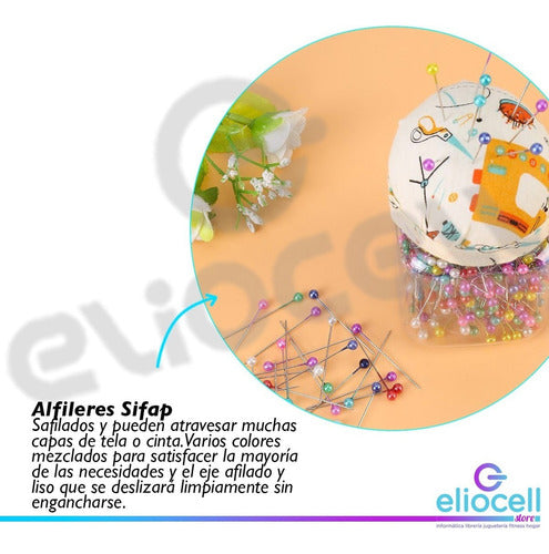 Sifap Alfiler Cabeza Plastica Varios Colores 3