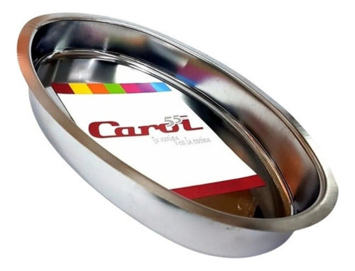 Carol Oval Deep Serving Dish Stainless Steel 33 Cm 0