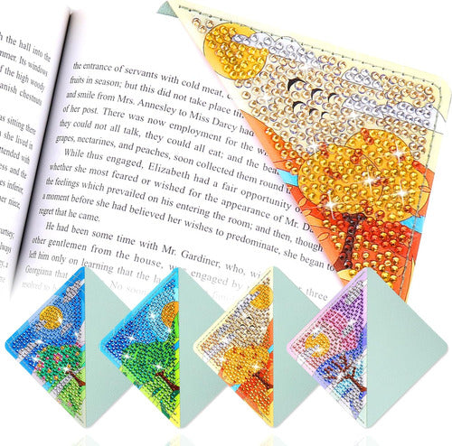 Bsresin Diamond Art Bookmarks Landscape Style - 4pcs 0