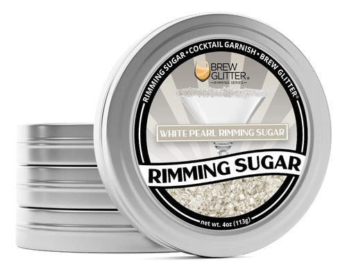 Bakell White Pearl Rimming Sugar for Drinks and Cocktails - 4 oz 6