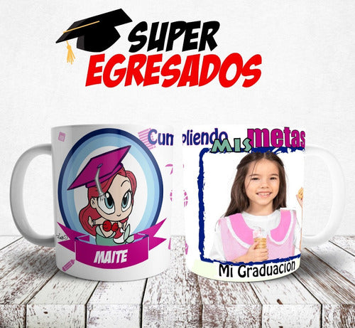 Plantillas Tazas Egresaditos Superheroes Diseños Sublimar #4 5