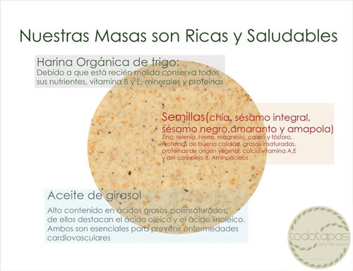 Tapas Integrales Veganas Para Tartas Y Quiches De 17 Cms 0