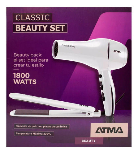 Atma Kit Secador + Planchita De Pelo Classic Beauty Ck4015p 5