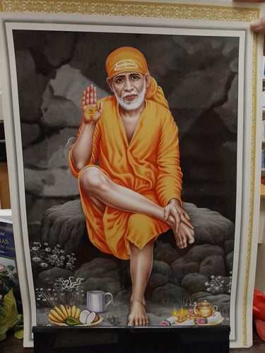 Lamina Sai Baba De Shirdi 33 X 48 Cm 1