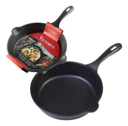 Victoria Cast Iron Skillet 20cm 1L 1