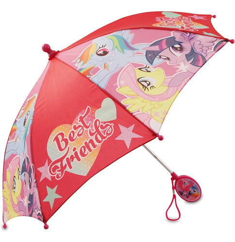 Paraguas Hasbro Girls My Little Pony Kids Con Poncho A Juego 4