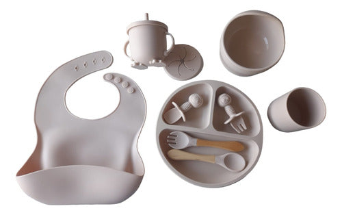 Set Bebe Alimentación Completa Silicona 10 Piezas Beige 0