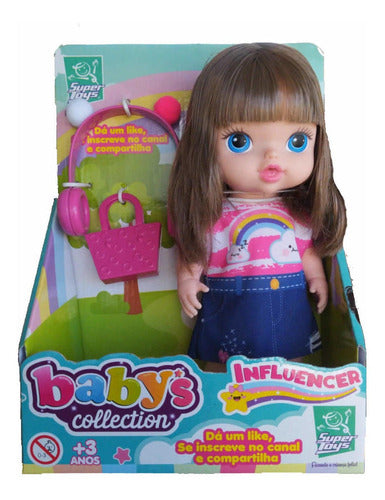 Boneca Baby Colection Influencer Morena Super Toys 0