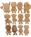 60 Superheroes Mini 10cm Fibrofacil Mdf Personajes 0