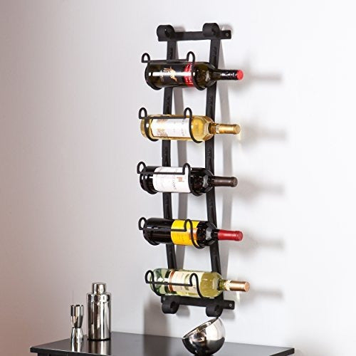 Sei Southern Enterprises Ancona 5 Wine Bottle Wall Mount Rac 0