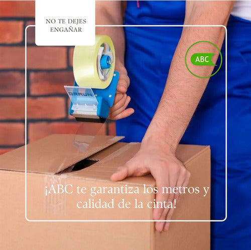 ABC Cinta De Embalaje 48mm X 80 Metros 36 Unidades + Dispenser 1