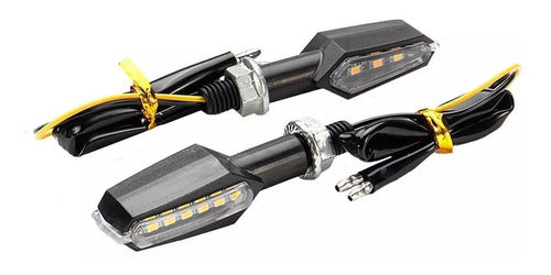 Universal LED Amber Turn Signal Lights Set for Motorcycles 4
