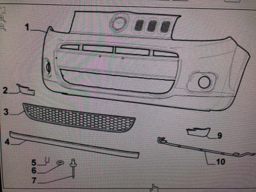 Front Bumper Lower Support Fiat Uno Atractive Original 4