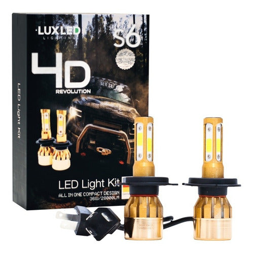 Lux Led Kit Cree Led S6-4D 28000 Lum 4 Caras COB 12V + 2T10 Gratis 1