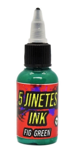 5 Jinetes Ink Tinta Tattoo 1oz. Fig Green 0