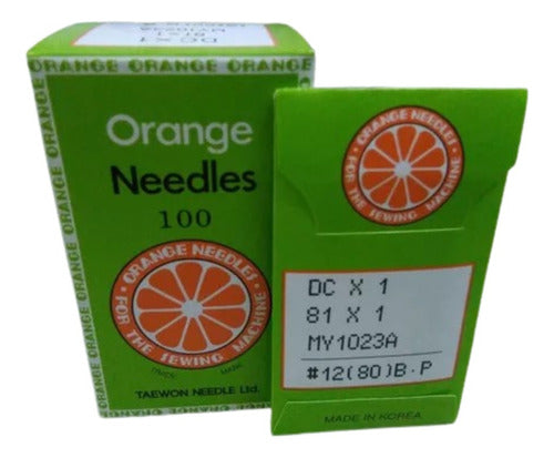 Orange Industrial Overlock Needles 81 X 1 - Pack of 10 0