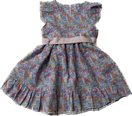 Mambo Kids 9804 Baby Dress in Liberty Poplin for 6 to 24 Months 0