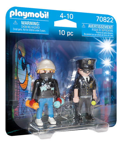 Playmobil Figures Pack Police and Vandal - Vandalo 70822 0