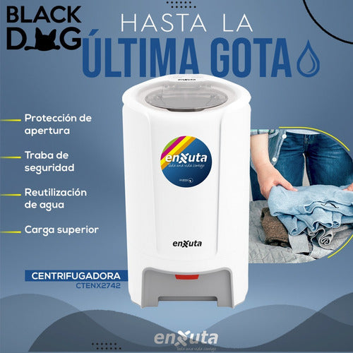 Centrifugadora Enxuta 4,2kg Blanca Ctenx2742 Gtia Of 1