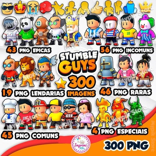 Kit Clipart Imágenes Png Digital Stumble Guys Imprimible 565 0