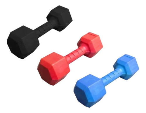 AB Fitness Hexagonal 5 Kg Plastic Dumbbell - Pair 0