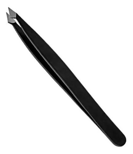 Shop Professional Angled Tweezers with Non-Slip Grip 0