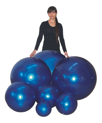 55cm Exercise Ball for Yoga, Pilates, and Fitness - Blue 5