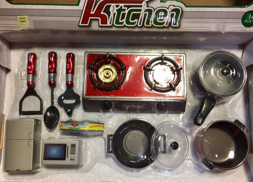 Set Cocina Con Anafe 12 Piezas Kitchen Luz Jretro 1