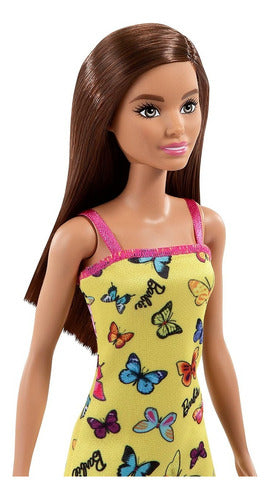 Barbie Original Mattel Yellow Dress Butterfly 4