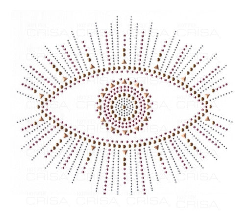 Crisa Hotfix Masonic Eye Rhinestone Hotfix Patch 0