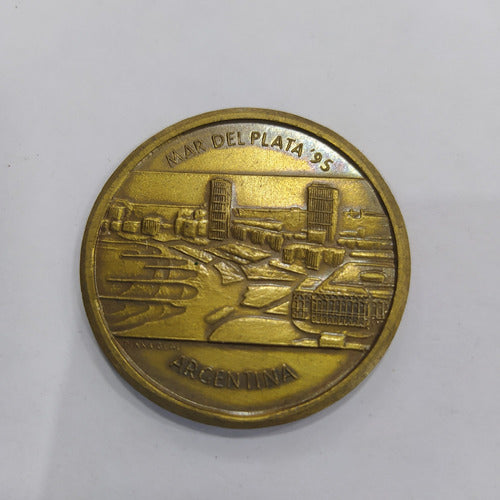 Antigua Medalla Juegos Panamericanos Mar Del Plata 1995 #4 0