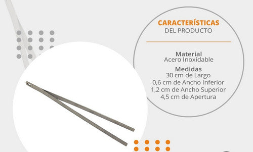 Pinza Curva De Precisión Acero Inoxidable Acermel 1