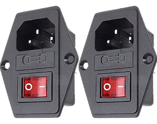 2 pack Cess Ac Power Socket Con Interruptor + Fusible + Lamp 0