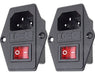 2 pack Cess Ac Power Socket Con Interruptor + Fusible + Lamp 0