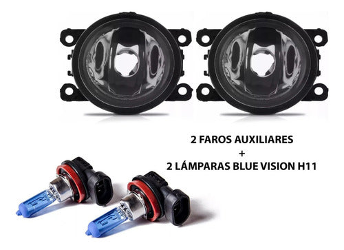 LAM / BLUE VISION Kit Auxiliary Lights + H11 Bulbs for Ford Mondeo 2015 2016 1