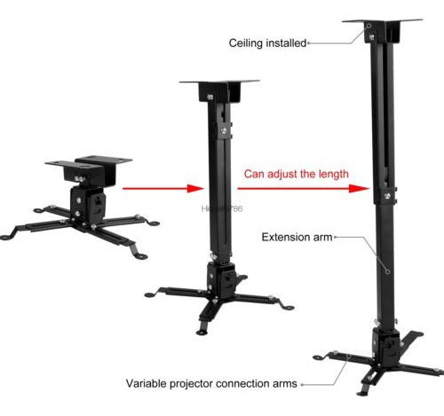 Homdox Adjustable Ceiling Mount LCD DLP Projector Bracket 2