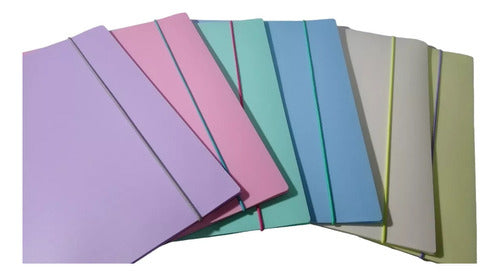 Chanyi Plastic Folder 3 Flaps Elastic A4 Pastel Colors Pack of 10 0